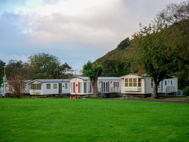 scenic mobile homes in peaceful countryside setting